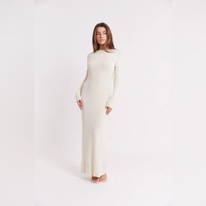BOA Fine Knit Backless Maxi Dress